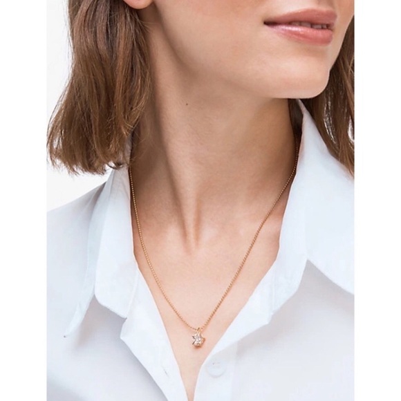 KATE SPADE • Rose Gold Something Sparkly Star Pendant Necklace - Picture 4 of 4